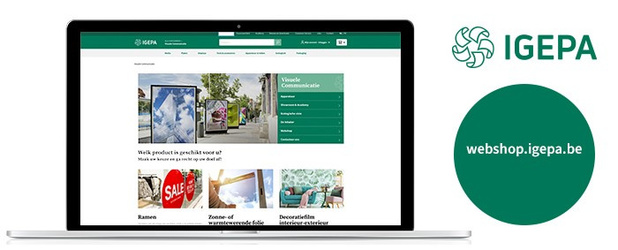 Igepa lanceert nieuwe webshop en snijtool : Ontvang 5% korting op uw eerste bestelling