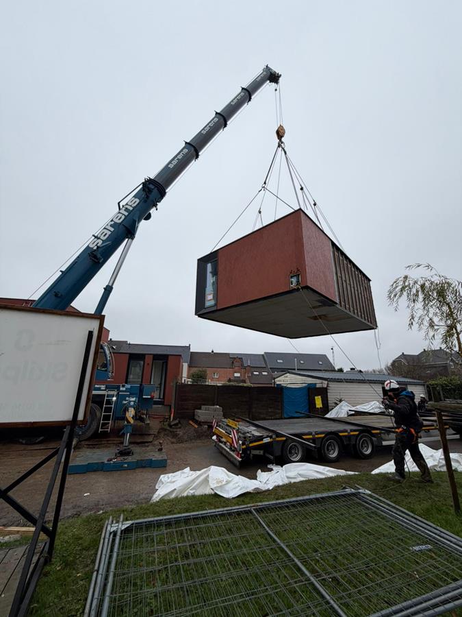 Herzele: Sarens installeert modulaire huisvesting