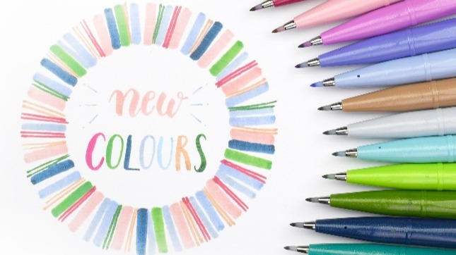 Nouvelles couleurs à la mode pour le Pentel Brush Sign Pen SES15
